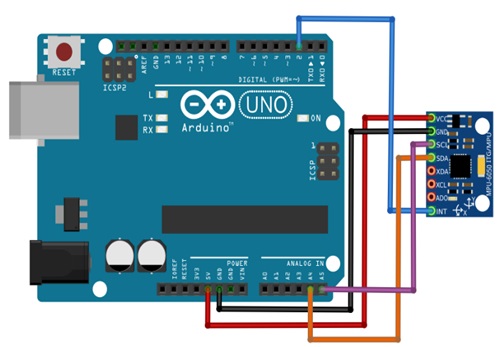 Arduino接口与陀螺传感器