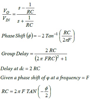 一阶有源滤波器设计方程