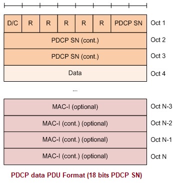 PDCP数据PDU格式18位序列号