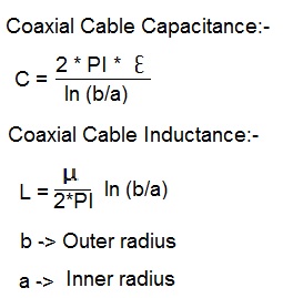 同轴电缆电容电感方程